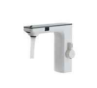 QYWXJL Smart Sensor Kitchen Tap Grey Digital Display Screen Touchless Faucet for Bathroom Basin Hot Cold Water Mixer Compatible with Vanity C A Size 1
