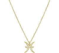 QYWXJL Sterling Silver Chain, Signs Silver Necklace Elegant Ladies Necklace Ancient Roman Symbols Zirconia Choker Horoscope Symbol Pendant Necklace Jewelry For Girls Birthday Present