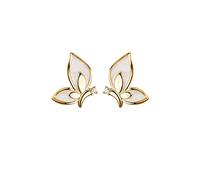 QYWXJL Sweet Color Insect Butterfly Stud Earrings For Women Wedding Jewelry