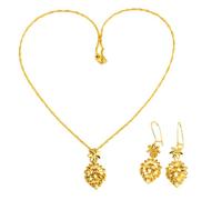 QYYZTHX Gold Color Ethiopian African Accessories Jewelry Sets Dubai Wedding Bride Bridal Necklace/pendant/earrings Gifts For Women Set