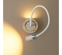 QYYZTHX LED 360° Swivelling Gooseneck Wall Lamp with Motion Detector Magnetic Wall Light Cordless Rechargeable Battery Lamp USB Charging Without Power Connection Reading Light Gooseneck Lantern,C