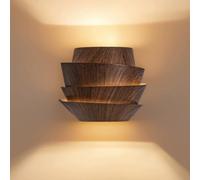 QYYZTHX LED Wall Light Wood Look Indoor Wall Lamp with Light Effect 2-Flame Bedside Lighting Up and Down Staircase Lit Wall Living Room Lamp G9 Wall Spotlight for Dining Room Stairs Hallway