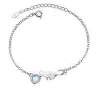 QYYZTHX lucky bracelets cuff bangle moonlight stone cat chain bangle women ladies gift