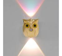 QYYZTHX Owl Wall Light Motion Sensor Battery Wireless Wall Lamp Indoor Without Power Connection Night Light Wall Sensor Lamp RGB LED Animals Wall Lighting Up and Down Lighting Eagle Decorative,Gold