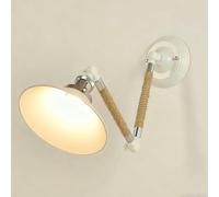 QYYZTHX Rattan Wall Lamp Swivel Arm Indoor Boho Wall Light Adjustable Long Arm Reading Lantern Wall Boho Lighting Retro Industrial Bedside Lamp Rotatable Metal Wall Sconce for Bedroom Bedside
