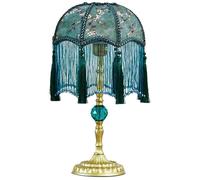 QYYZTQY 19" Tall Blue Farmhouse Table Lamp Bedroom Nightstand Lamp French European Country Rustic Table Lamp Single Floral Bedside Lamp Antique Desk End Lamp for Living Room Home House Office