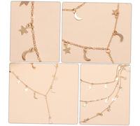 QYYZTQY 1pc Multi-layer Twin Necklace Women Necklace Sweater Necklace Multilayer Necklace Neck Chain Alloy