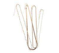 QYYZTQY 4pcs Zinc alloy choker necklaces for women gold necklace for women layered chain necklaces
