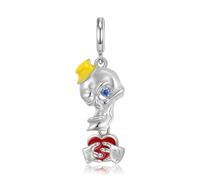 QYYZTQY 925 Sterling Silver Butterfly Blue Zircon Flower Heart Skeleton Necklace Chain For Women Fine Jewelry Wedding Gift
