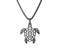 QYYZTQY 925 Sterling Silver Cute Sea Turtle Necklace For Women, Turtle Charm Choker - Minimalist Hawaiian Turtle Necklace, Animal Lover Turtle Pendant, Sea Turtle Necklace For Girls Summer