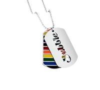 QYYZTQY 925 Sterling Silver Trans Necklace For Unisex, Rainbow Vertical Bar Pendant Necklaces Gay Pride Rainbow Choker Lesbian Pride, Bisexual Necklace, Transgender Necklace, Double Venus Necklace