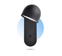 QYYZTQY 9W LED Wall Light, 3000K-6000K Stepless Dimming Smart Wall Sconces with Voice Control 350° Rotatable Bedroom Wall Lamp Lighting Fixture for Living Room Stairs Bedside,Gray (Color : Black)