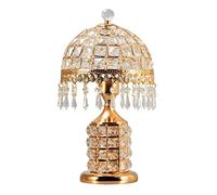 QYYZTQY Bed Lamp Bedside Crystal Table Lamp with Glass Lampshade Desk Lamp Elegant Plug-in Crystal Chandelier Nightstand Lamp for Bedroom Living Room Living Room Lamp