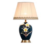 QYYZTQY Bed Lamp Chinese Enamel Color Master Bedroom Table Lamp Bedroom Bedside Lamp Living Room Warm and Creative Ceramic Lamps Living Room Lamp(B)