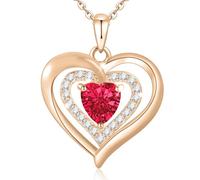 QYYZTQY Birthstone s for Women, Sterling Silver for Women, Forever Love Silver Heart with Birthstones as Anniversary/Birthday Gift for Mom, Wife, Girlfriend or Loved Ones,