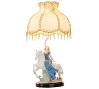QYYZTQY Blue and White Coastal Table Lamp 27.5" Tall Extra Large French Country Ceramic Table Lamp for Living Room Flower Girls Bedroom Nightstand Lamp Rustic Bedside Desk Lamp for Home Office