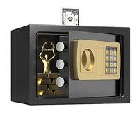 QYYZTQY Box， Digital Security Safe Box，Double Safety Key Lock and Password，Own Interior Iocking Box/Black/a