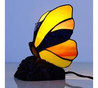 QYYZTQY Butterfly Night Light Bedside Table Lamp, Style Stained Glass Accent Desk Lamp,Nightstand Reading Lamp for Nursery Bedroom Living Warm as Ever