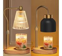 QYYZTQY Candle Lamp with Timer Dimmer Adjustable Height, Electric Wax Warmer Vintage Home Decor Scented Jar Candles, for Family