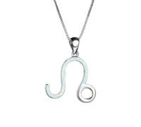 QYYZTQY Cute Female Blue Opal Pendant Boho Silver Color Chain Necklaces For Women Unique Leo Bridal Wedding Necklace