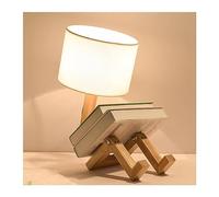 QYYZTQY Desk Lamp Study Desk Lamp Bedside Table Lamp Night Light Wood People Dimmable Plug-in Version for Bedroom Living Room Study, Wood Table Light
