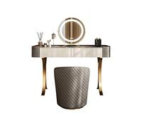 QYYZTQY Dressing Vanity Slate Dresser Minimalist Storage Cabinet Table Mirror and Stool Set Desk Makeup Table/Vanity Table,A,80