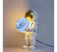 QYYZTQY End Table Lamp Kids Room Boy Astronaut Nursery Table Lamp Vintage Mid Century Moon Desk Light Colorful Planet Kids Bedside Nightstand Lamp for Girls Bedroom Children Room Entryway
