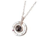 QYYZTQY Express i Love You 100 Languages Memory Necklace for Women's Friendship Present