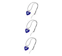 QYYZTQY Eyes Blue Women Trendy Feng Shui Heart Ladies Necklaces for Eye Pendant Necklace Locket Glass