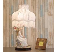 QYYZTQY French Country Table Lamp for Girls Bedroom 26.4" Tall Large Rustic Cottage Coastal Table Lamp Farmhouse Ceramic Nightstand Bedside Lamp Vintage End Desk Lamp for Living Room Home Office