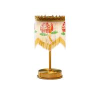 QYYZTQY Girls Table Lamps for Bedrooms French Country Rose Flower Antique Table Lamp Vintage Gold Bedside Lamp Retro Rustic Desk Nightstand Lamp for Living Room Kids Room Home Office Decor
