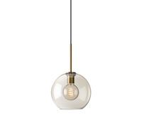 QYYZTQY Globe Pendant Light Amber Glass Hanging Lamp Shade Small Chandelier Ceiling Lights Kitchen Island Lighting Fixture Single Head Suspended Lamps Dining Table Lights
