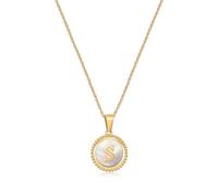 QYYZTQY Gold Initial s for Women Real Gold Plated Dainty Initial Alhpabets from A-Z Link Chain for Womens Ladies Girls Gift for Wife Mom Sister Friend