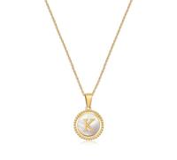 QYYZTQY Gold Initial s for Women Real Gold Plated Dainty Initial Alhpabets from A-Z Link Chain for Womens Ladies Girls Gift for Wife Mom Sister Friend