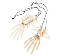 QYYZTQY Halloween Skull Hand Bone Set Skeleton Jewelry Parties Unique Gothic Necklace for Men Women