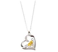 QYYZTQY Heart Shaped Bee Necklace Women's Fashion Jewelry Sterling Silver Present for Her Random