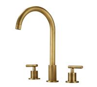 QYYZTQY Hole Mixer Brass Antique 3 Holes Faucet Split Type Hot and Cold Water Double Handle Bathroom Wash Basin Faucets-Antique