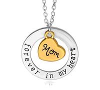 QYYZTQY I Love You Forever In My Heart Family Dad Mom Daughter Sister Aunt Necklace Chain Creative Women Jewelry Accessories Pendant
