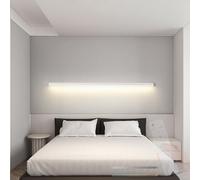 QYYZTQY Indoor Long Lamp with Remote Control 2700K-6500K Dimmable Wall Sconces Aluminium Linear Minimalist for Living Room Bedroom Hallway (120cm,Black)