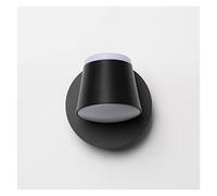 QYYZTQY Indoor Wall Light 360 Degrees Adjustable LED Wall Lamp Aisle Wall Living Room Room Bedroom Lights 8W 16W 24W, Wall Sconces (Color : 1 Head Black, Size : Cool (5500-7000K))