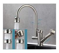 QYYZTQY Kitchen Faucets with Pull Down Sprayer Retractable Rotatable Brushed Kitchen Faucet Pool Vegetable Basin Hot and Cold Pull-Out Spray Faucet-A