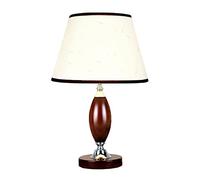 QYYZTQY Lamp for Desk Reading Lamp Nightstand Table Lamp with Fabric Shade and Wood Base, Bedside Large Table Lamps for Bedside, Dressers and Much More Desk Led Lamp