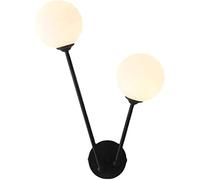 QYYZTQY LED Double Head Wall Lamp Contemporary Wall Gold Interior Decoration Wall Light Frosted Glass Shade Ceiling Lamps for Bedside Living Room Bedroom Bar Restaurant (Size : Right)