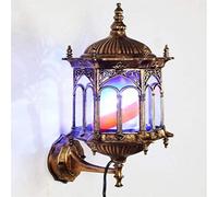 QYYZTQY Light Barber Shop LED Barbers Pole European Classical Style Rotating Wall Lights Hair Salon Logo Salon Shop Sign Outdoor Waterproof Outdoor Wall Lamp Decor (Color : A)