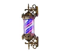 QYYZTQY Light Led,Outdoor Retro Style Rotating Hair Salon Barber Shop Open Sign Red White Blue Strips Wall-Mounted Waterproof Save Energy Outdoor Wall Lamp Decor