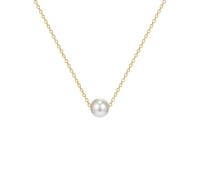QYYZTQY Minimalism Single Pearl Pendant Necklace for Women Twist Gold And Silver Color Clavicle Choker Chain Collar Party Jewelry, Single Pearl Necklace Gold, Pearl Necklace For Girls Starter