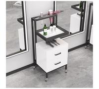 QYYZTQY Mobile Salon Trolley Cart with Wheels Drawers Rolling Storage Cabinet for Hair Stylists, Barbers Estheticians Beauty Spa Tattoo Station (Black & White)