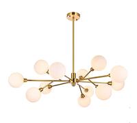 QYYZTQY Mount Ceiling Light Fixtures,Molecular Lamps Led Creative Lighting,All Copper G9 Living Room Restaurant Room Lighting/Golden./12 Lights(12 Lights)