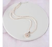 QYYZTQY Natural Freshwater Necklace Vintage Pearl Handmade 925 Sterling Silver Pendant For Women Two Ways To Wear