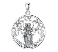 QYYZTQY New 2025 925 Sterling Silver Triple Moon Goddess Necklace Hecate Amulet Pendant Triple Goddess Jewelry Personality Gift For Women With For You